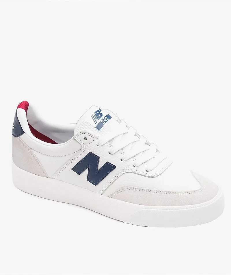 New Balance Numeric 340 White & Navy Skate Shoes