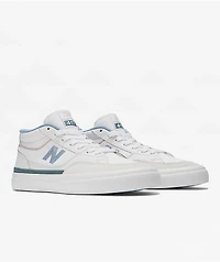 New Balance Numeric 417 Villani White & Blue Laguna Skate Shoes