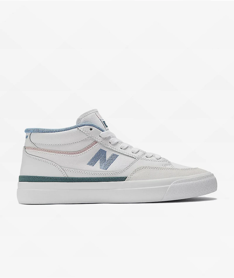 New Balance Numeric 417 Villani White & Blue Laguna Skate Shoes