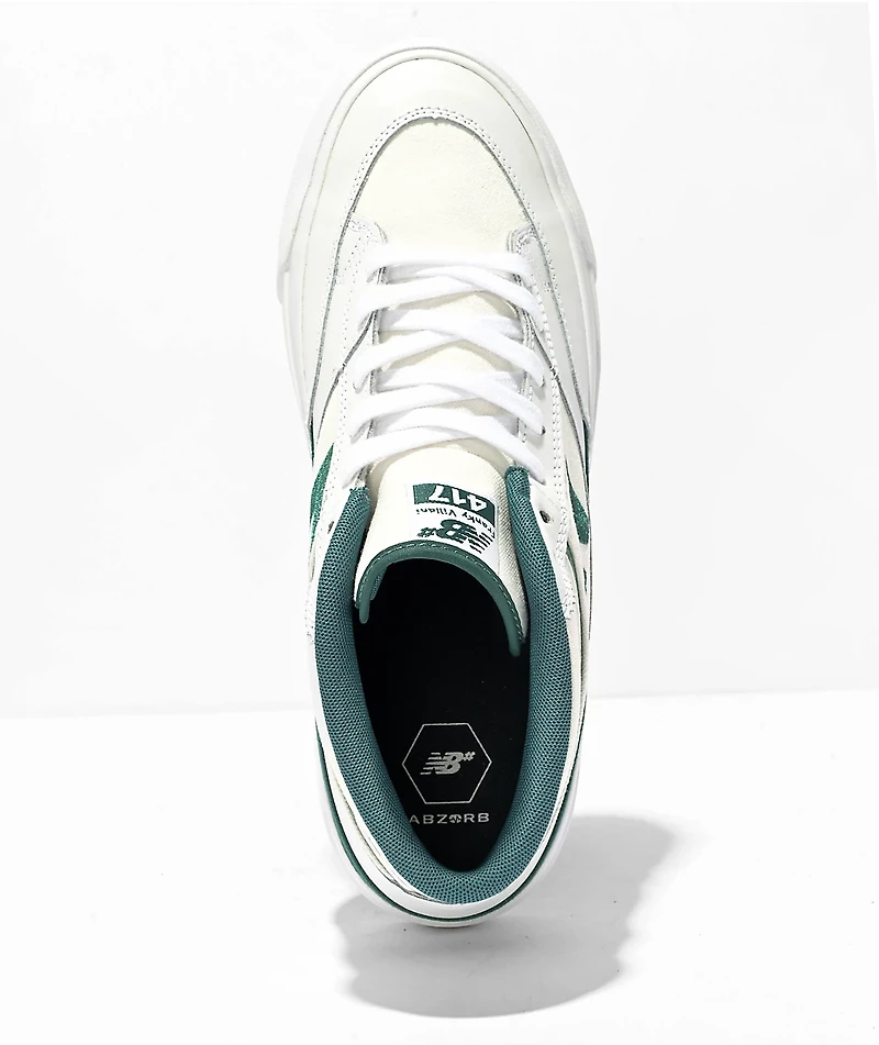 New Balance Numeric 417 Villani White & Vintage Teal Skate Shoes