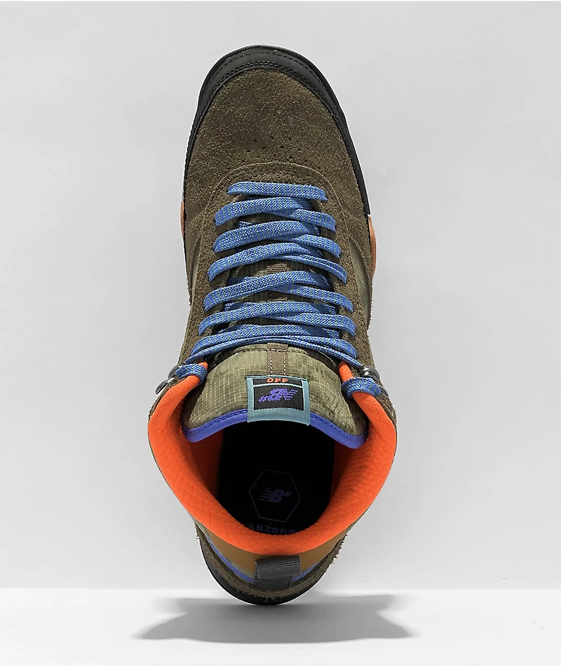New Balance Numeric 440 Trail Olive & Aqua High Top Skate Shoes