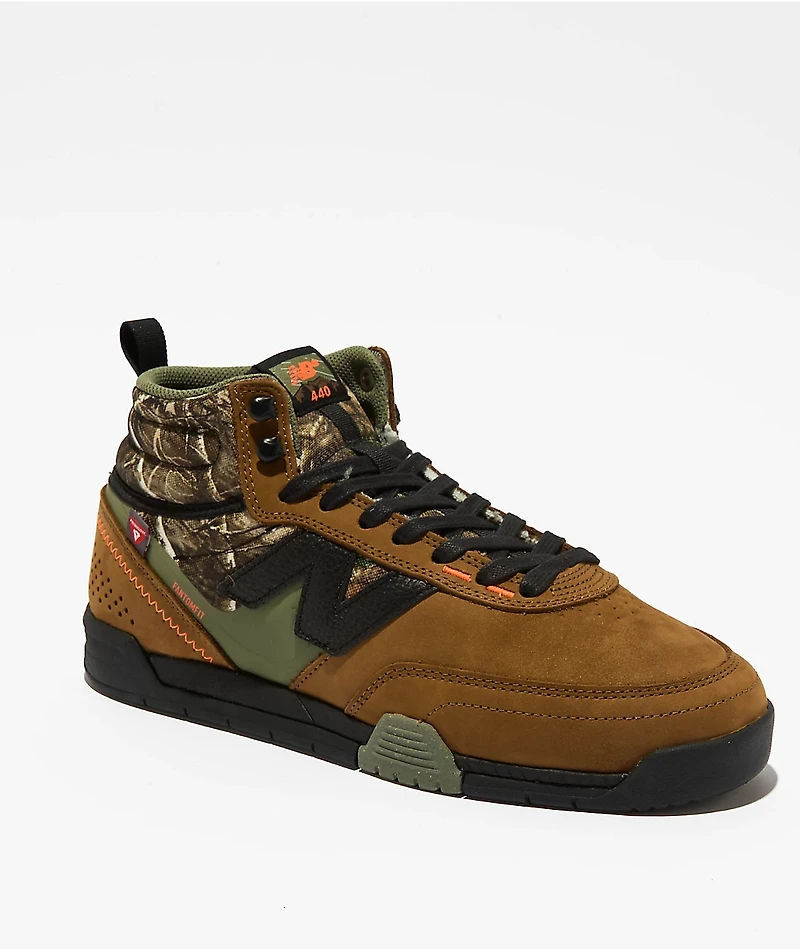 New Balance Numeric 440 V2 Trail High Brown, Black & Camo Skate Shoes