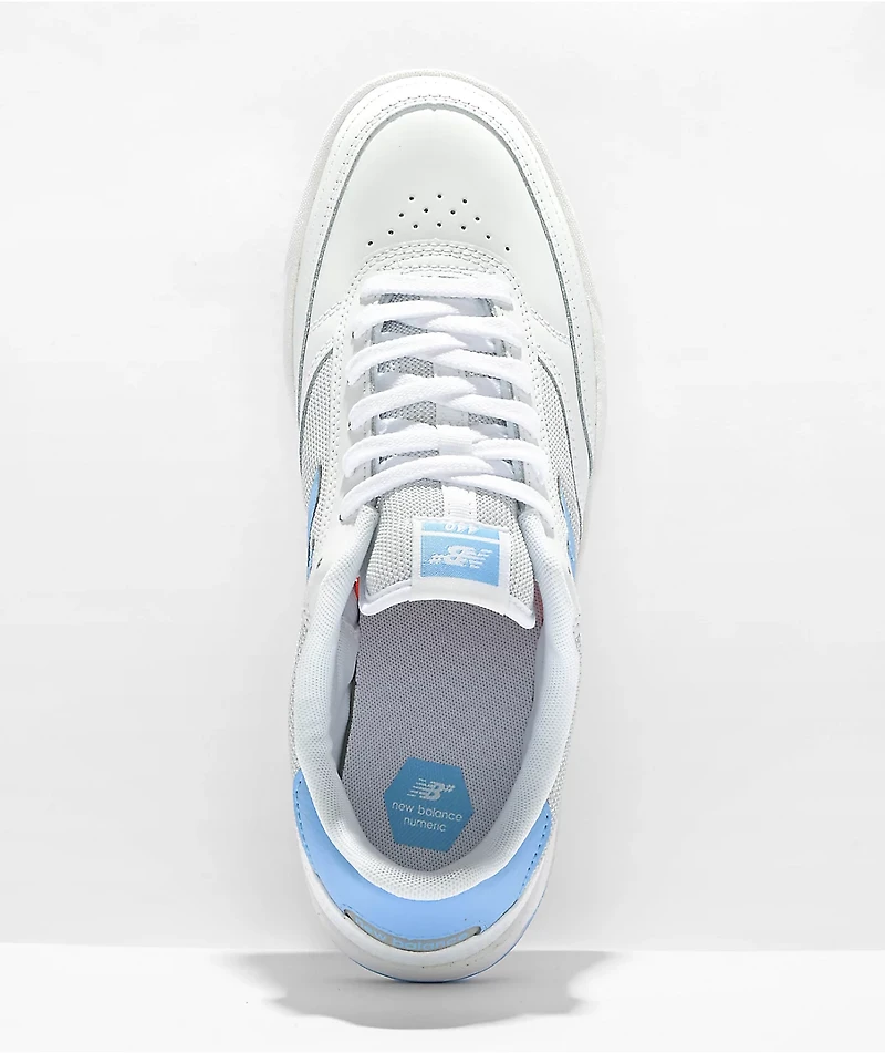 New Balance Numeric 440 White & Baby Blue Skate Shoes