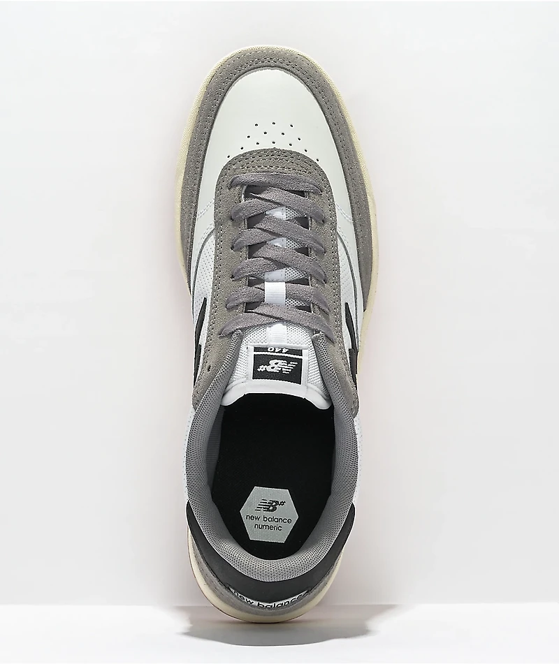 New Balance Numeric 440 White & Grey Skate Shoes
