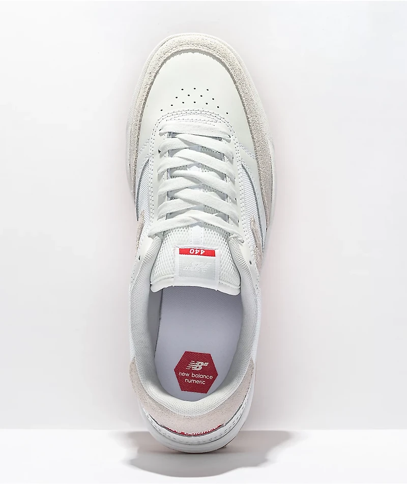 New Balance Numeric 440 White & Gum Skate Shoes