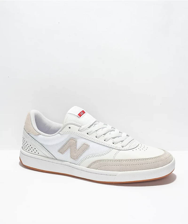 New Balance Numeric 440 White & Gum Skate Shoes