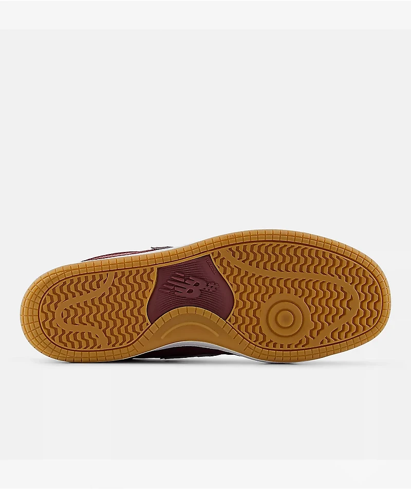 New Balance Numeric 480 Burgundy & White Skate Shoes