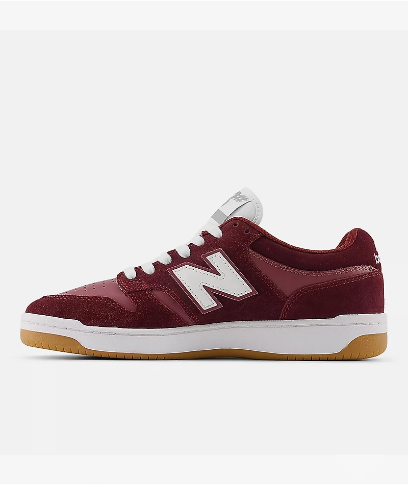 New Balance Numeric 480 Burgundy & White Skate Shoes