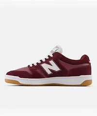 New Balance Numeric 480 Burgundy & White Skate Shoes
