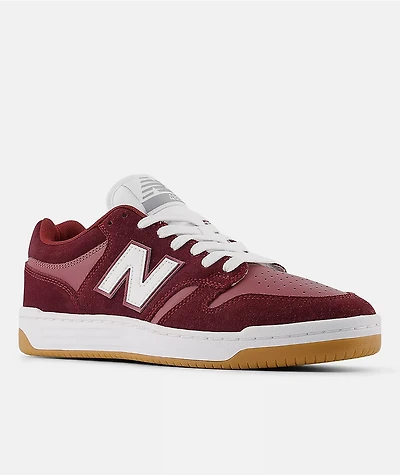 New Balance Numeric 480 Burgundy & White Skate Shoes