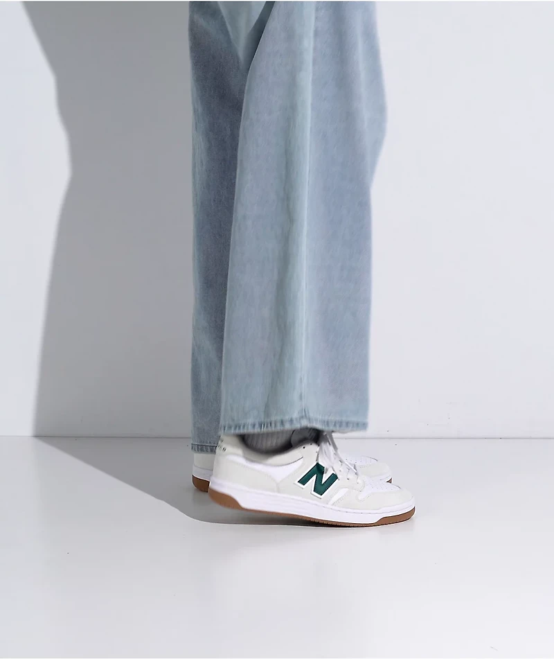 New Balance Numeric 480 Sea Salt & Vintage Teal Skate Shoes