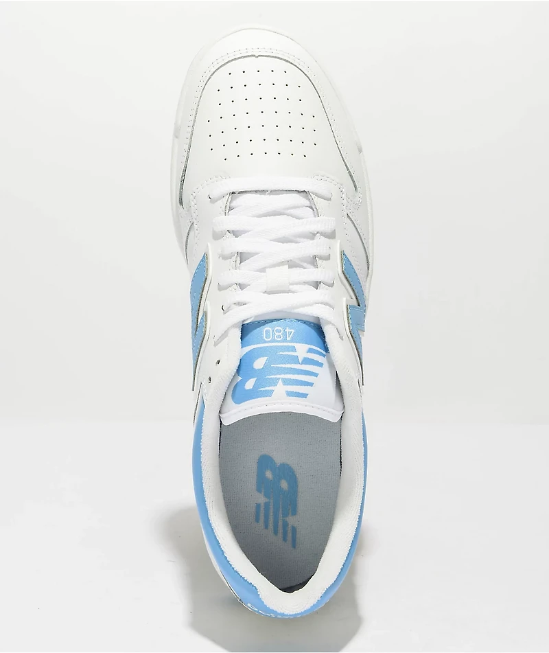 New Balance Numeric 480 White & Blue Skate Shoes