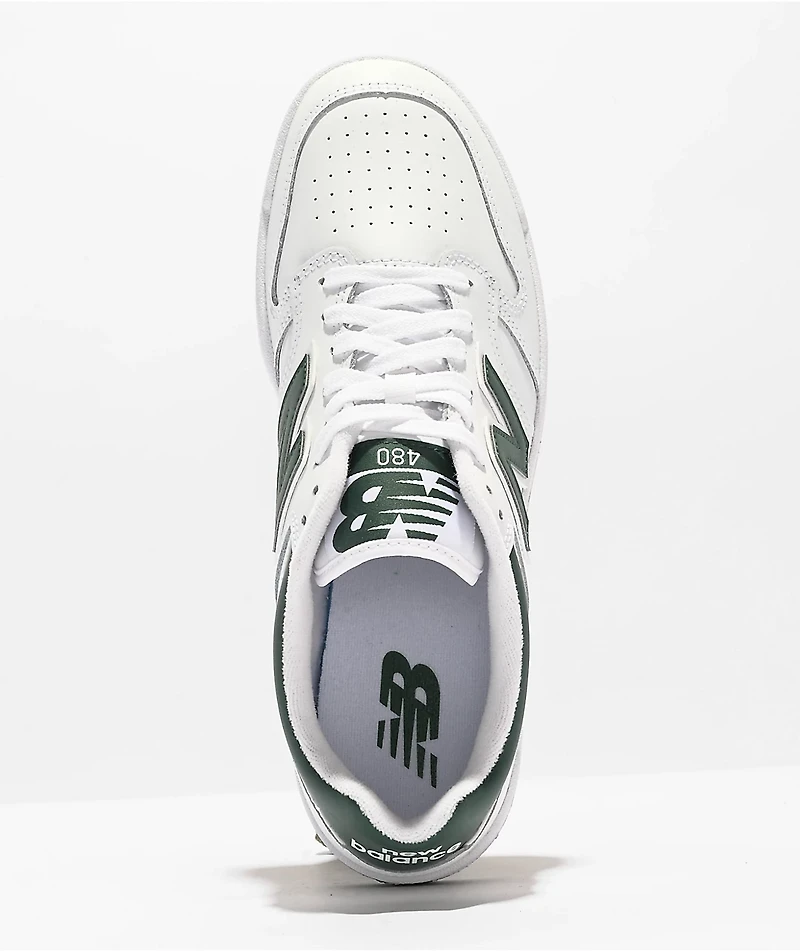 New Balance Numeric 480 White & Green Shoes