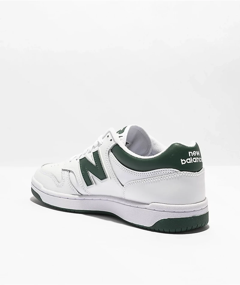 New Balance Numeric 480 White & Green Shoes