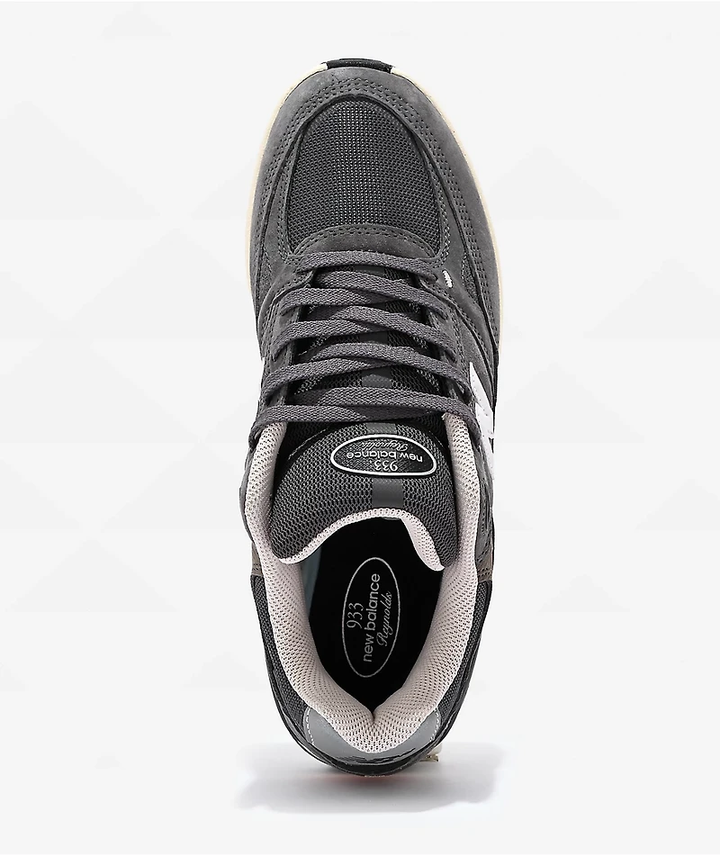 New Balance Numeric 933 Reynolds Grey & White Skate Shoes