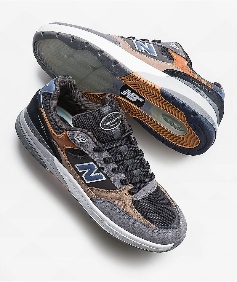 New Balance Numeric 933 Reynolds Tan & Grey Skate Shoes