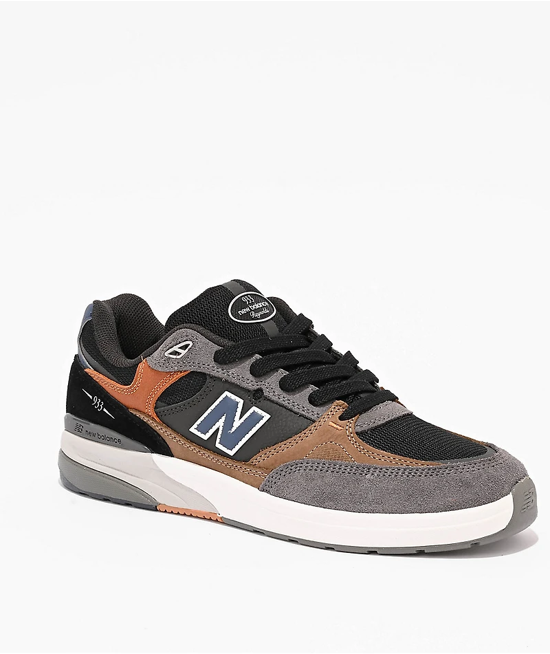 New Balance Numeric 933 Reynolds Tan & Grey Skate Shoes