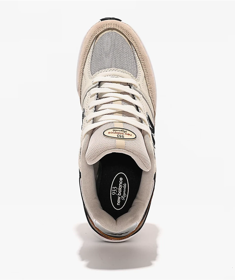 New Balance Numeric 933 Reynolds White & Brown Skate Shoes