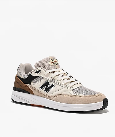 New Balance Numeric 933 Reynolds White & Brown Skate Shoes