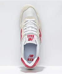 New Balance Numeric AM574 White, Red & Blue Skate Shoes