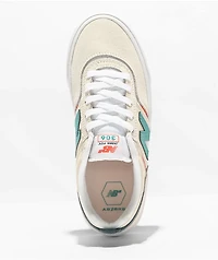 New Balance Numeric Kids 306 Jamie Foy Cream, Teal & Orange Skate Shoes
