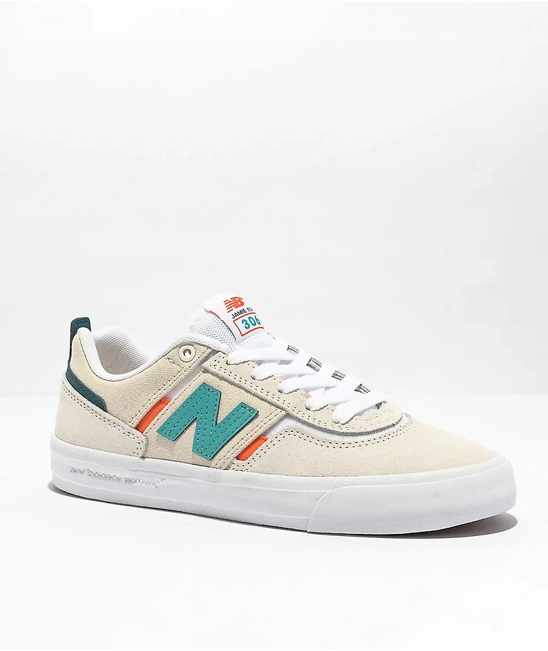 New Balance Numeric Kids 306 Jamie Foy Cream, Teal & Orange Skate Shoes