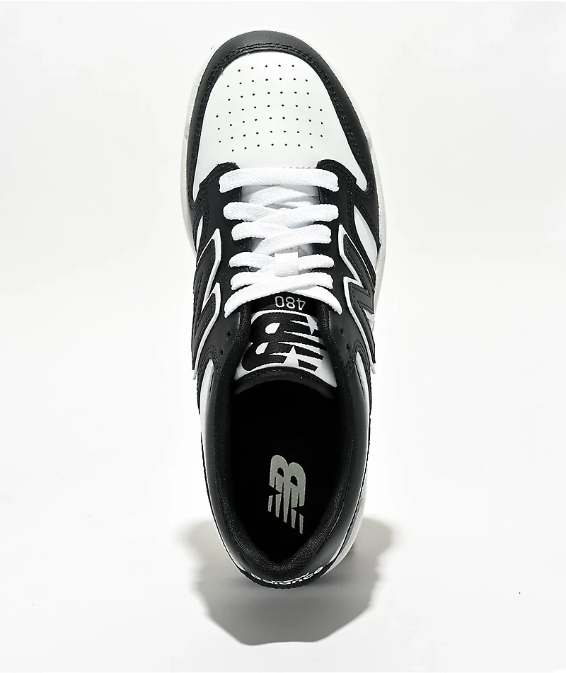 New Balance Numeric Kids 480 Black & White Skate Shoes