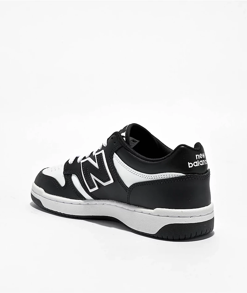 New Balance Numeric Kids 480 Black & White Skate Shoes