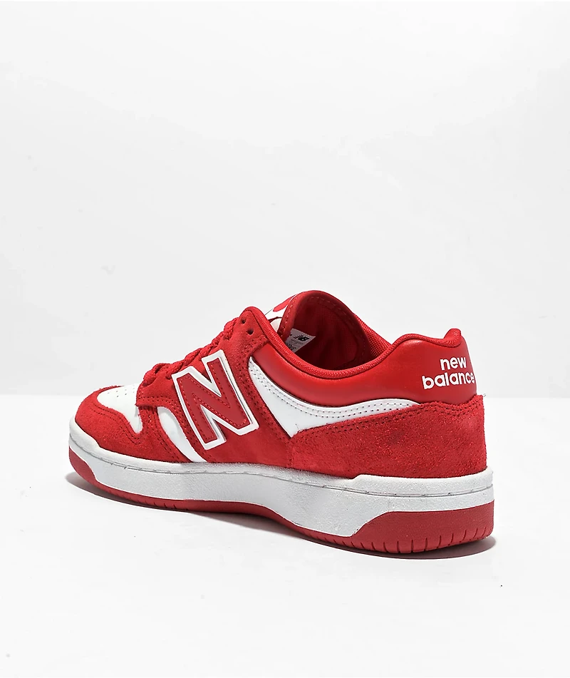 New Balance Numeric Kids 480 Red & White Skate Shoes