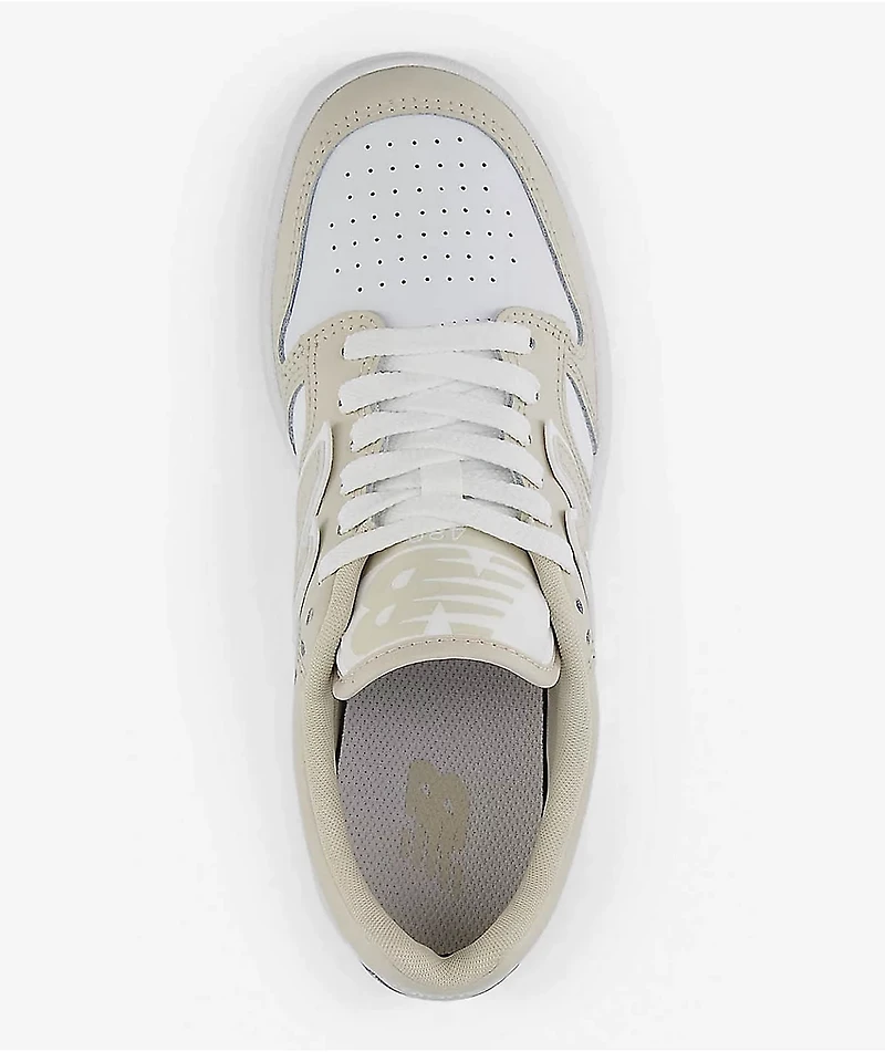 New Balance Numeric Kids 480 Timber Wolf & White Skate Shoes