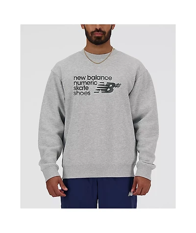New Balance Numeric Sport Essentials Grey Fleece Crewneck Sweatshirt