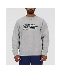 New Balance Numeric Sport Essentials Grey Fleece Crewneck Sweatshirt