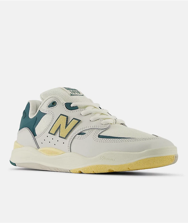 New Balance Numeric Tiago 1010 White & Spruce Skate Shoes
