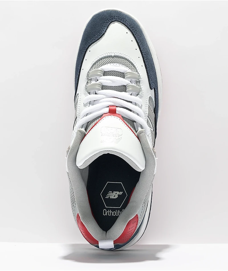 New Balance Numeric Tiago 808 White & Navy Skate Shoes