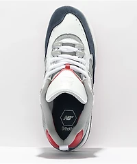 New Balance Numeric Tiago 808 White & Navy Skate Shoes