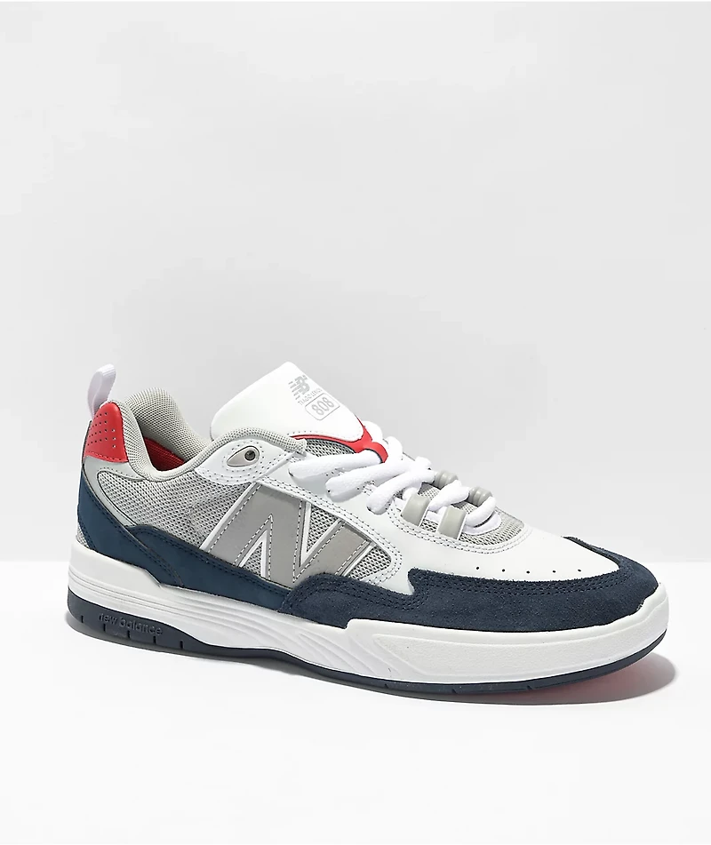 New Balance Numeric Tiago 808 White & Navy Skate Shoes