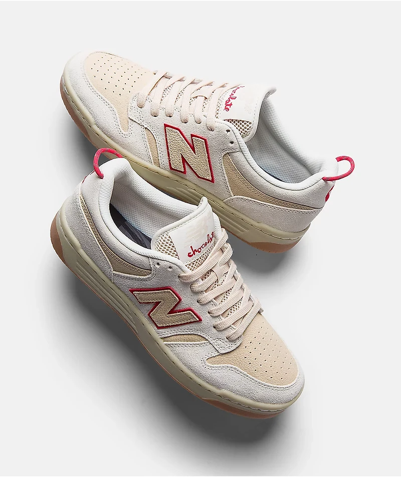 New Balance Numeric x Chocolate 480 Tan & Gum Skate Shoes