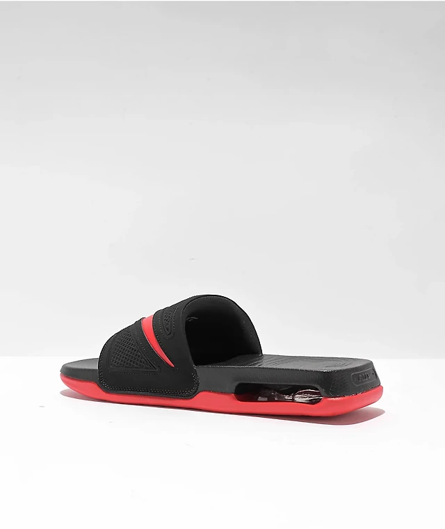 Nike Air Max Cirro Slide Black and University Red Nike Air Max Cirro Slide Sandals, Unisex Size 8, Black  main image 2