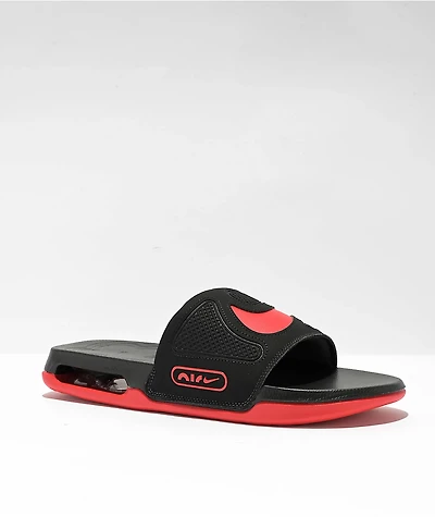 Nike Air Max Cirro Black & University Red Slide Sandals
