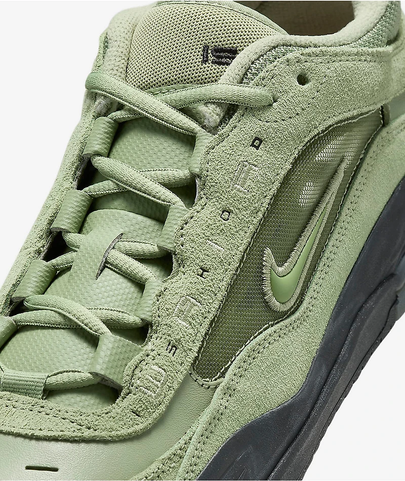 Nike Air Max Ishod Oil Green & Safety Orange Skate Shoes