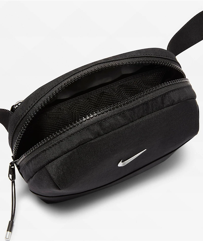 Nike Aura SM Black & Matte Silver Crossbody Bag
