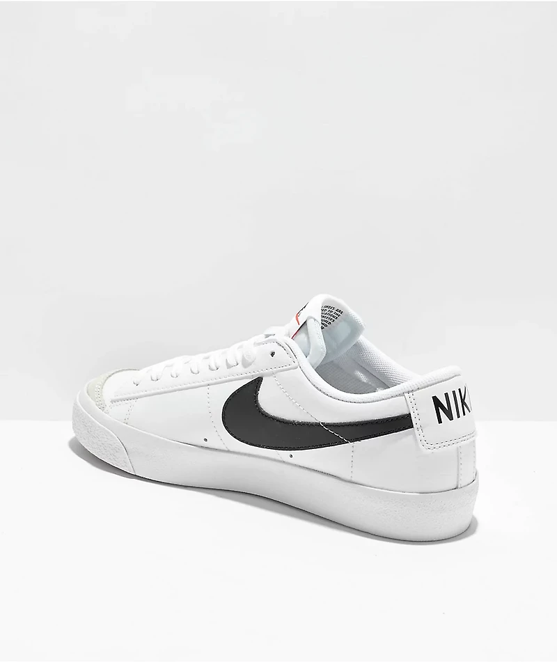 Nike Blazer '77 Low White & Black Leather Shoes