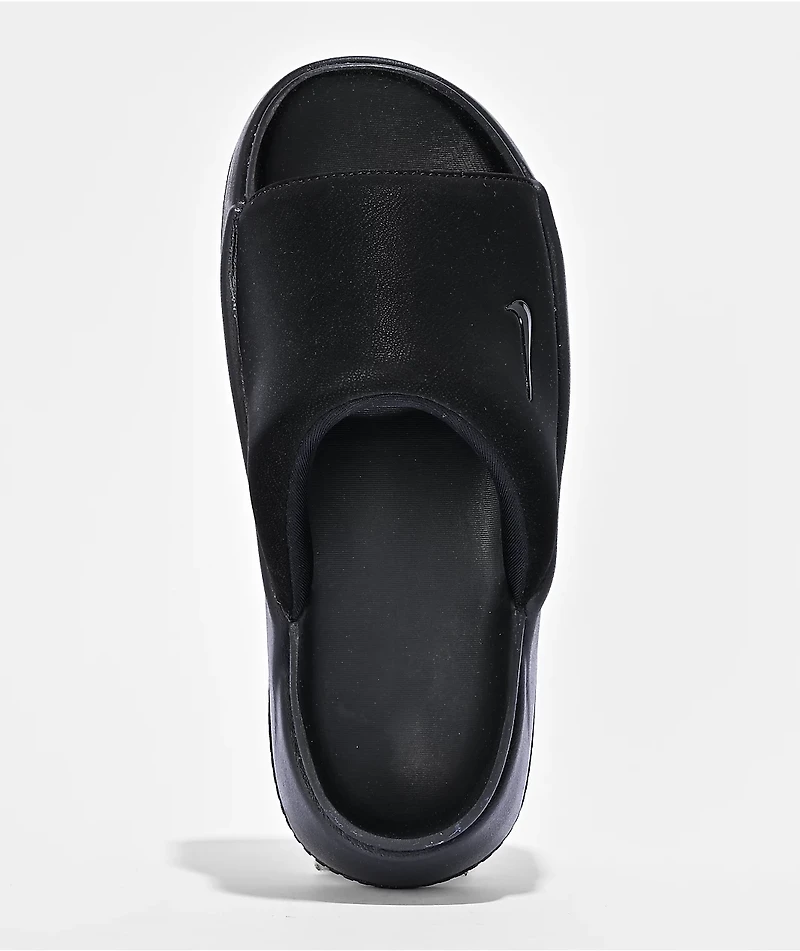Nike Calm Elevation Black Platform Slide Sandals