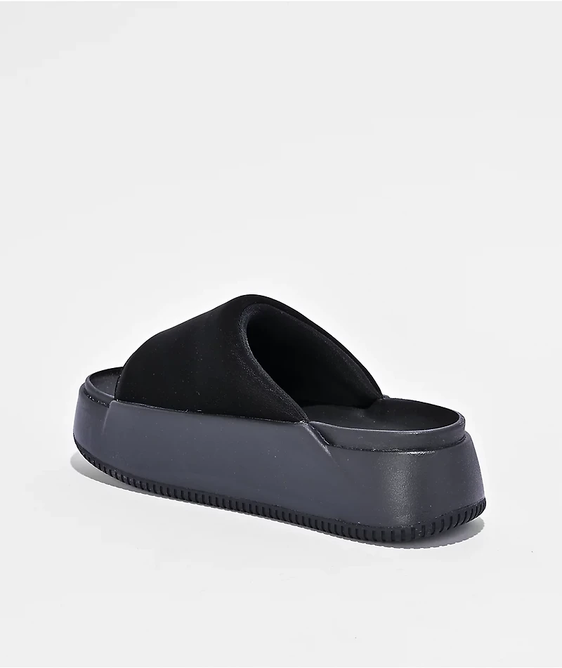 Nike Calm Elevation Black Platform Slide Sandals