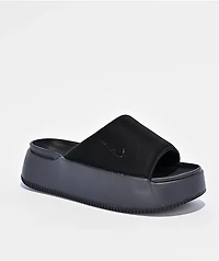 Nike Calm Elevation Black Platform Slide Sandals