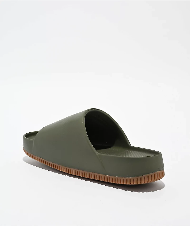 Nike Calm Medium Olive & Gum Slide Sandals