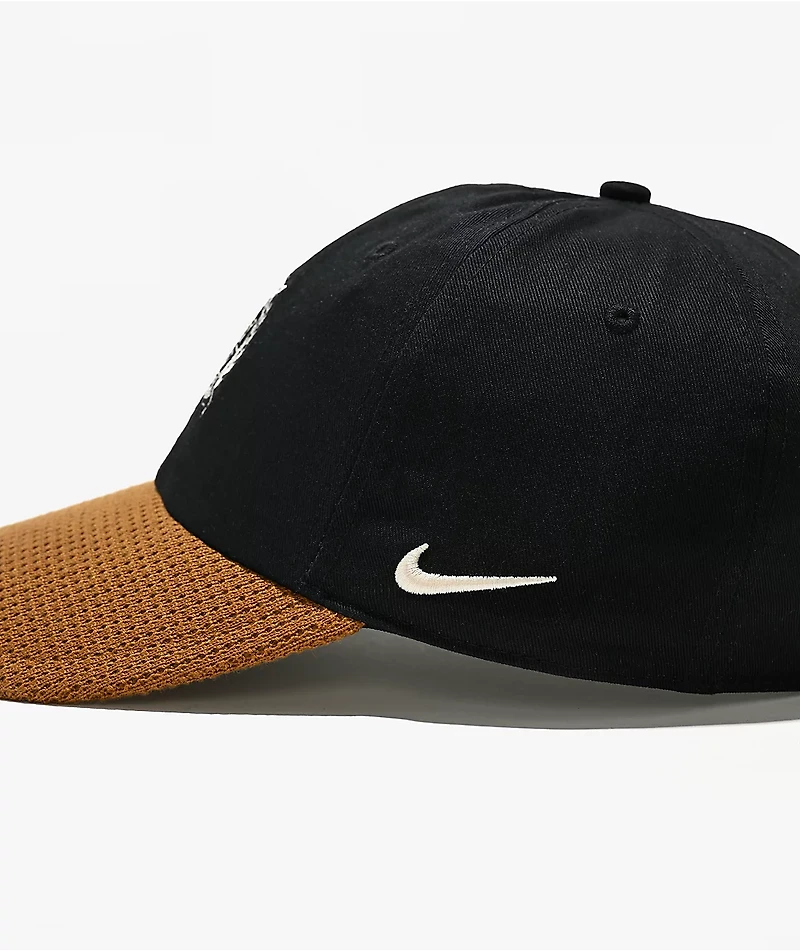 Nike Club Waffle Bill Black & Brown Strapback Hat