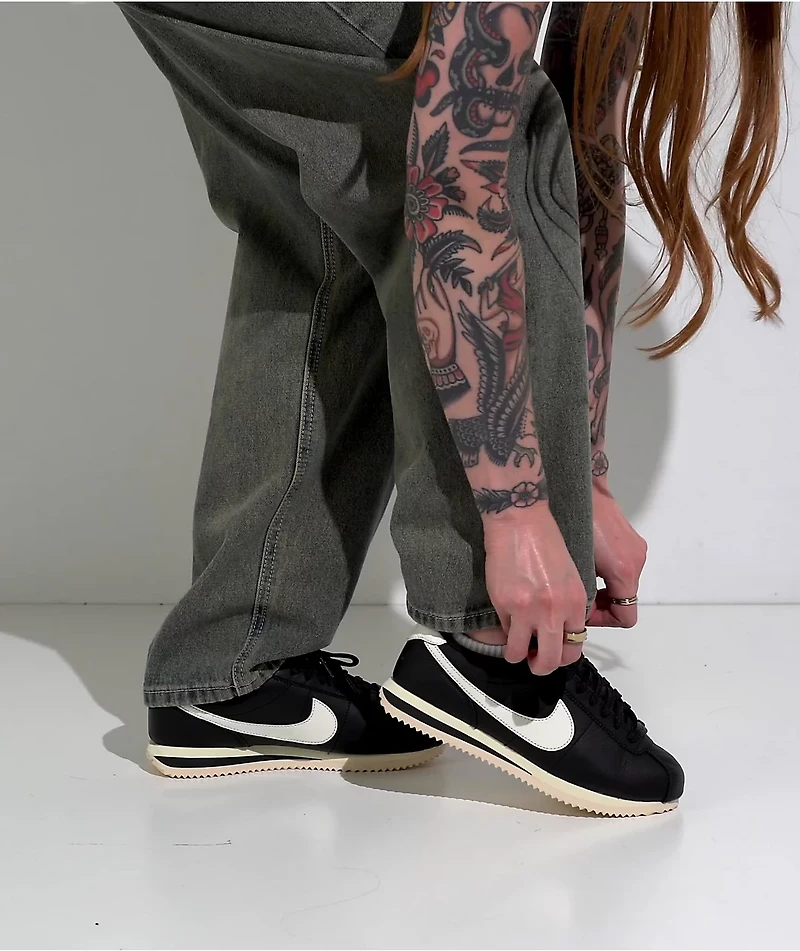 Nike Cortez 23 Premium Black & Alabaster Shoes