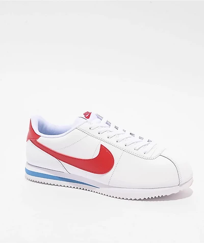 Nike Cortez White, Varsity Blue & Red Shoes