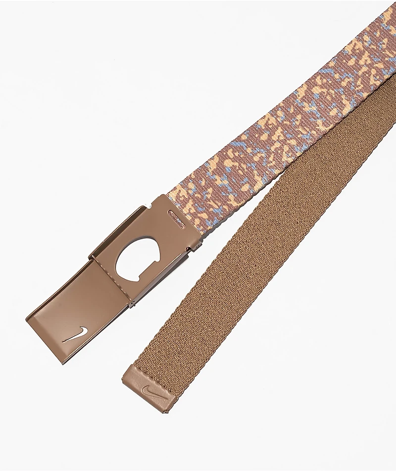 Nike Ditsy Brown Reversible Web Belt
